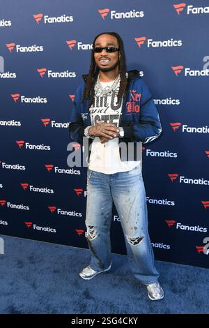 New Orleans, Stati Uniti. 9 febbraio 2025. Quavo partecipa al 2025 Fanatics Super Bowl Party al Sugar Mill l'8 febbraio 2025 a New Orleans, Louisiana. Foto: AJT/imageSPACE/Sipa USA credito: SIPA USA/Alamy Live News Foto Stock