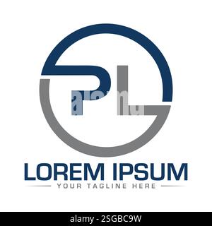 Logo PL Letter Illustrazione Vettoriale