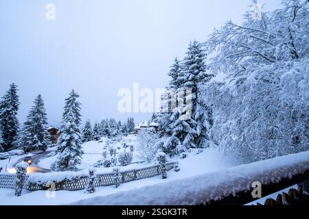 Stazione sciistica di Villars sur Ollon e località turistica nelle Alpi Vaudoise, Svizzera Foto Stock