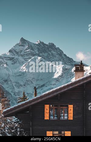 Stazione sciistica di Villars sur Ollon e località turistica nelle Alpi Vaudoise, Svizzera Foto Stock