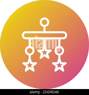 Illustrazione del design dell'icona del vettore del giocattolo della culla Illustrazione Vettoriale