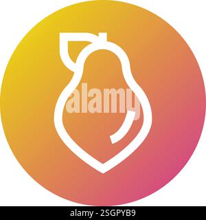 Illustrazione del design dell'icona del vettore papaya Illustrazione Vettoriale