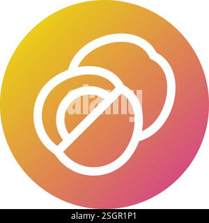 Illustrazione del design dell'icona del vettore Jujube Illustrazione Vettoriale