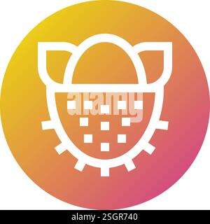 Illustrazione del design dell'icona vettoriale rambutan Illustrazione Vettoriale