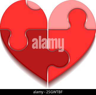 Seghetto alternativo a forma di cuore Illustrazione Vettoriale