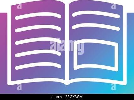 Illustrazione di progettazione dell'icona del vettore del libro Illustrazione Vettoriale