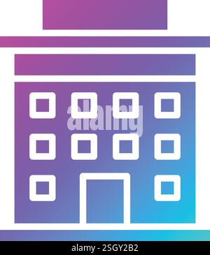 Illustrazione del design dell'icona del vettore alberghiero Illustrazione Vettoriale