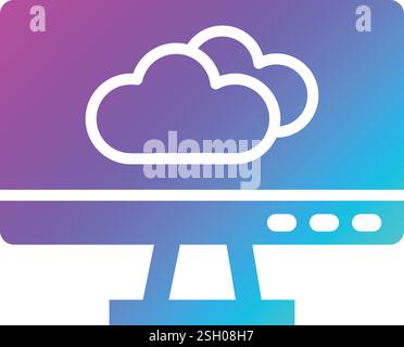 Illustrazione del progetto dell'icona del vettore di previsione Illustrazione Vettoriale