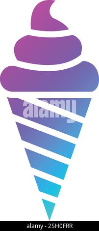 Illustrazione del design dell'icona Vector del gelato Illustrazione Vettoriale