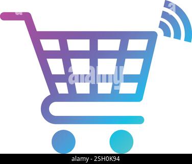 Illustrazione di progettazione dell'icona del vettore carrello Illustrazione Vettoriale