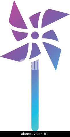 Illustrazione del design dell'icona del vettore ruota dentata Illustrazione Vettoriale