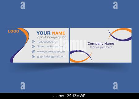 Business card design Illustrazione Vettoriale