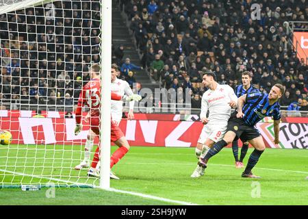 Milano, Italia. 10 febbraio 2025. Mario Arnautovic durante la partita di serie A Inter vs Fiorentina A Milano Stadio Giuseppe Meazza, 10 febbraio 2025 Credit: Independent Photo Agency/Alamy Live News Foto Stock