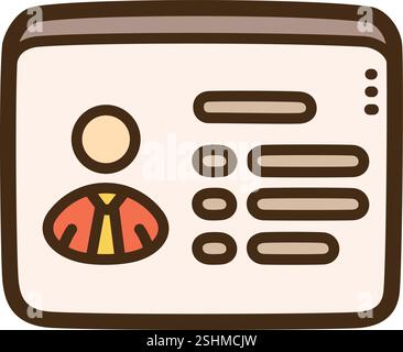 Illustrazione e grafica di un doodle vettoriale per biglietti da visita. Fa parte della categoria aziendale e ufficio. Illustrazione Vettoriale