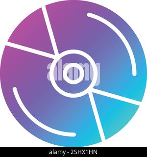 Illustrazione della progettazione dell'icona del vettore CD Illustrazione Vettoriale