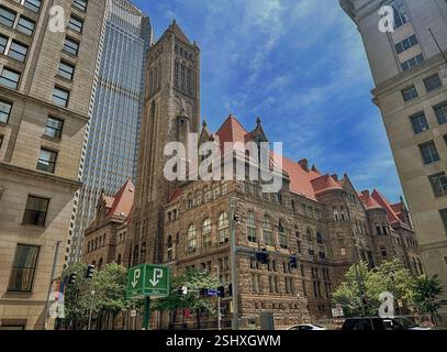 Pittsburgh, Pennsylvania - città degli Stati Uniti. Famoso tribunale della contea di Allegheny Foto Stock