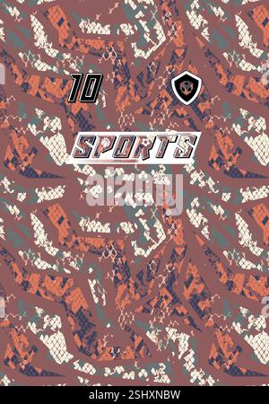 Maglia sportiva moderna Design astratto calcio pallacanestro Sport da calcio Atletica indossabile colori alla moda stile minimalista motivo geometrico Illustrazione Vettoriale