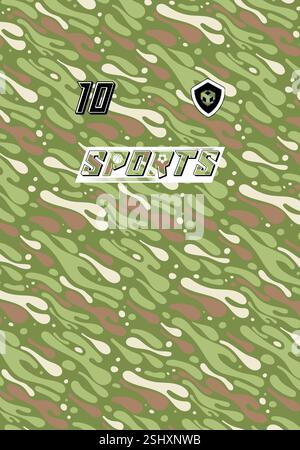 Maglia sportiva moderna Design astratto calcio pallacanestro Sport da calcio Atletica indossabile colori alla moda stile minimalista motivo geometrico Illustrazione Vettoriale