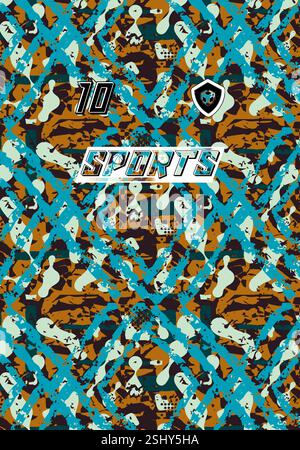 Maglia sportiva moderna Design astratto calcio pallacanestro Sport da calcio Atletica indossabile colori alla moda stile minimalista motivo geometrico Illustrazione Vettoriale