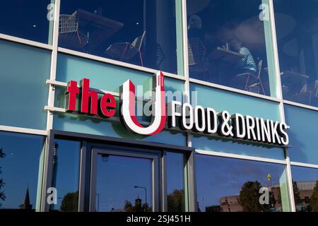 The U food en drinks Smakkelaarshoek 24, Utrecht nei Paesi Bassi. Foto Stock