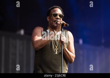 Charlie Wilson si esibisce al Barclaycards British Summertime a Hyde Park il 14 luglio 2018 Foto Stock