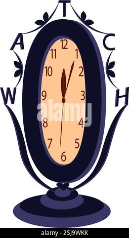 Design vettoriale dell'orologio da tavolo Illustrazione Vettoriale