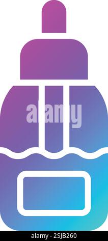 Illustrazione del design dell'icona del vettore dell'olio organico Illustrazione Vettoriale