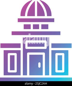 Edificio governativo illustrazione di progettazione di icone vettoriali Illustrazione Vettoriale