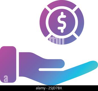 Illustrazione di progettazione dell'icona del vettore Money Pay Illustrazione Vettoriale