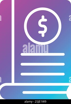 Illustrazione della progettazione di icone vettoriali del libro di note Illustrazione Vettoriale