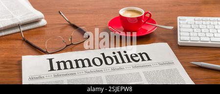 Quotidiano alla reception - immobili Foto Stock
