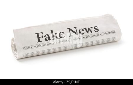 Giornale con il titolo Fake News Foto Stock