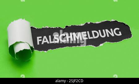 Carta strappata - rapporto falso Foto Stock