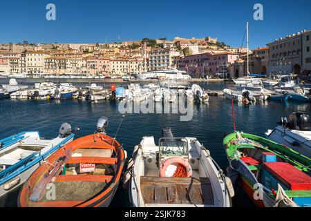 Porto di Portoferraio, Isola d'Elba, Toscana, Italia Foto Stock