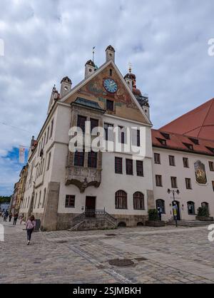 Il municipio e l'ufficio cittadino di Freising vicino a Monaco, Germania Foto Stock
