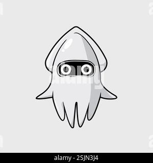 Carino octobus divertente cartoni animati octobus pop art Illustrazione Vettoriale