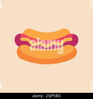 Illustrazione del cibo con disegno piatto disegnato a mano dal vettore Illustrazione Vettoriale