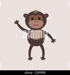 Animali selvatici vettoriali con elementi naturali Illustrazione Vettoriale