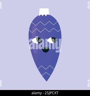 I volti dei fumetti astratti arrotondati con varie emozioni e gesti delle mani Illustrazione Vettoriale