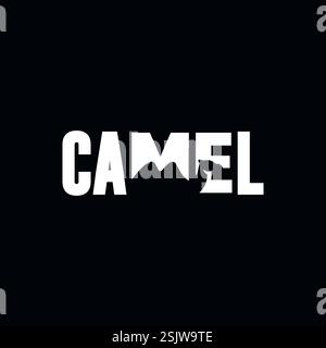 Design del logo Vector Camel text Illustrazione Vettoriale