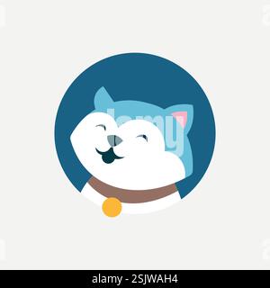 Illustrazione vettoriale del gatto sorriso Illustrazione Vettoriale