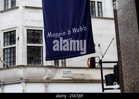 Londra, Regno Unito. 29 gennaio 2025. Mappin and Web, gioielleria di lusso e negozio di orologi all'angolo tra Old Bond Street e Piccadilly nel West End di Londra, Regno Unito (foto di John Wreford/SOPA Images/Sipa USA) crediti: SIPA USA/Alamy Live News Foto Stock