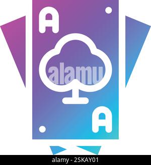 Illustrazione del disegno dell'icona vettoriale della carta da gioco Illustrazione Vettoriale