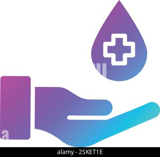 Illustrazione di progettazione dell'icona del vettore di donazione del sangue Illustrazione Vettoriale