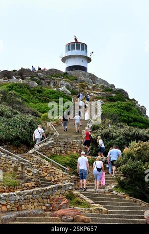 A pochi passi dal faro di Cape Point, Cape of Good Hope, Cape Peninsula, City of Cape Town, Western Cape, South Africa South Africa, RSA, Republic of South Foto Stock