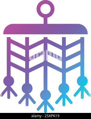 Illustrazione di progettazione dell'icona del vettore Macrame Illustrazione Vettoriale