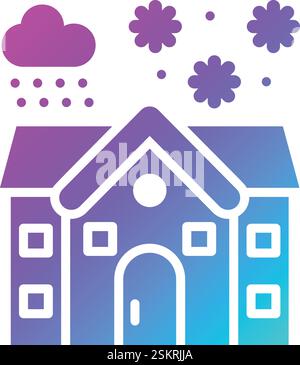 Illustrazione di progettazione dell'icona del vettore domestico Illustrazione Vettoriale