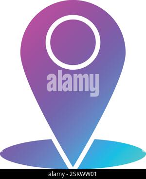 Illustrazione di progettazione dell'icona del vettore pin Illustrazione Vettoriale
