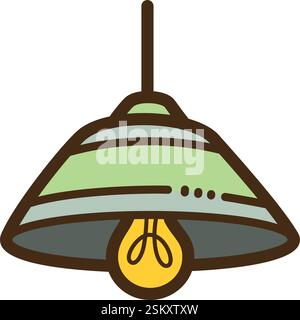 Illustrazione e grafica del doodle vettoriale della lampada da sospensione. Parte della categoria Home e Interior. Illustrazione Vettoriale