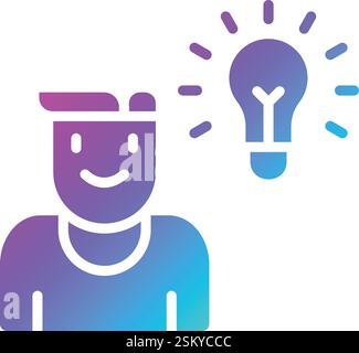 Illustrazione di progettazione dell'icona del vettore di pensiero Illustrazione Vettoriale